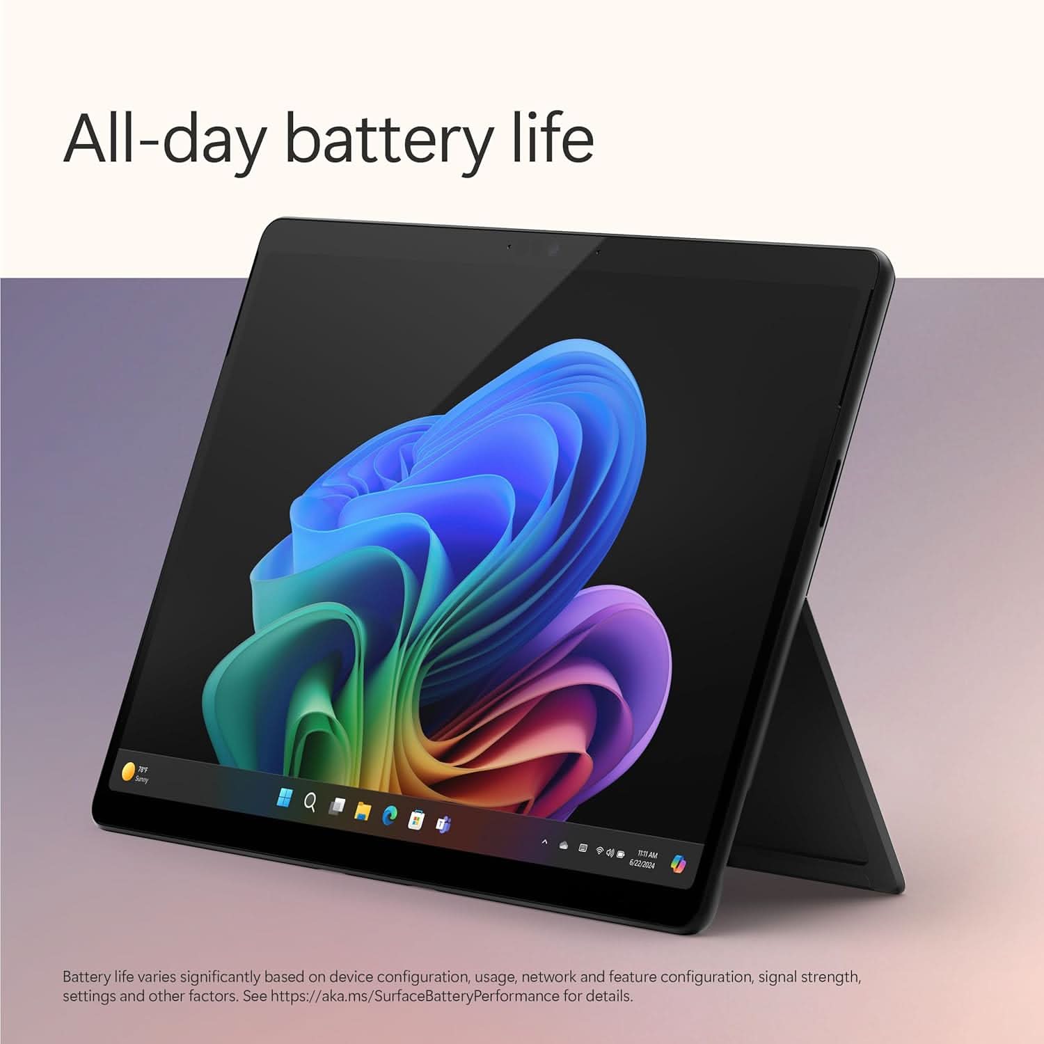 MICROSOFT NEW SURFACE PRO(11TH EDITION) -WINDOWS 11 WI-FI HOME COPILOT + PC -13" LCD PIXELSENSE TOUCHSCREEN -QUALCOMM SNAPDRAGON X PLUS(10 CORE) -16GB RAM -512GB SSD -BLACK -ZHY-00032