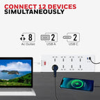 HONEYWELL (8 SOCKET+2 USB+ 2 TYPE-C) SURGE PROTECTOR