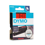 DYMO AUTHENTIC D1 LABELS, 9MM X 7M ROLL, BLACK PRINT ON RED TAPE, SELF-ADHESIVE LABELS FOR LABELMANAGER & MOBILELABELER LABEL PRINTERS