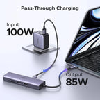 UGREEN 7-in-1 Multi-Functional Adapter 4K 60Hz HDMI Gigabit Ethernet 2 USB 3.0 100W PD SD/TF MacBook Dell Surface (60515)