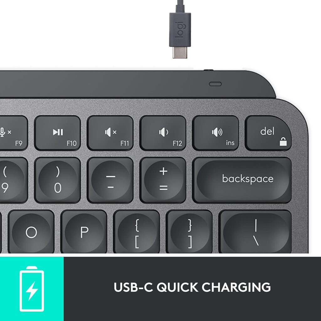 Logitech MX Keys Mini Minimalist Wireless Illuminated Keyboard-Black