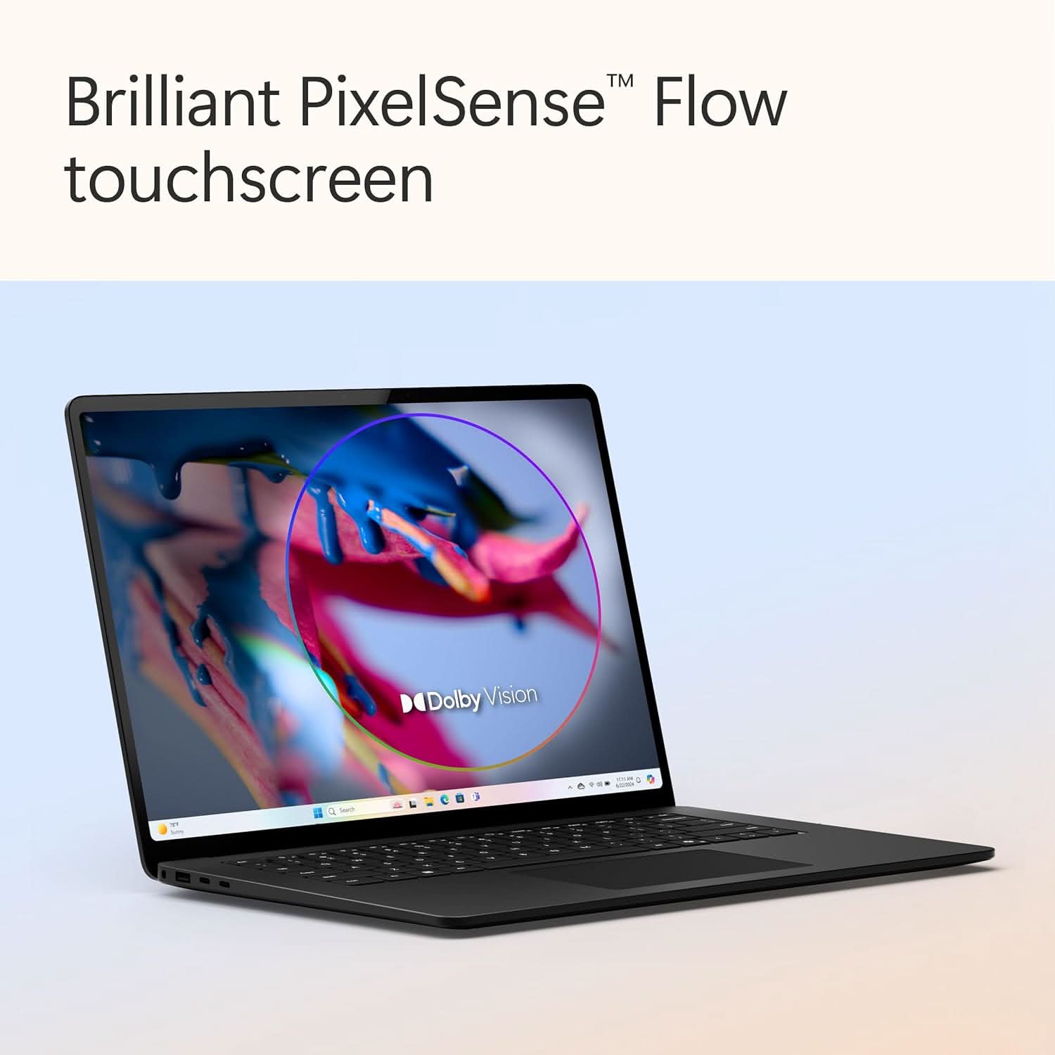 MICROSOFT NEW SURFACE LAPTOP (7TH EDITION) - WINDOWS 11 HOME COPILOT + PC - 15 LCD PIXELSENSE TOUCHSCREEN - QUALCOMM SNAPDRAGON X ELITE (12 CORE) - 16GB RAM - 512GB SSD - GRAPHITE - ZHH-00048