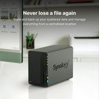 Synology DiskStation DS223 2-Bay Network Attached Storage Enclosure Drive - Black