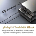 QNAP TBS-h574TX-i3-12G 5 Bay 10GbE High-Performance Thunderbolt 4 E1.S All-Flash NASbook