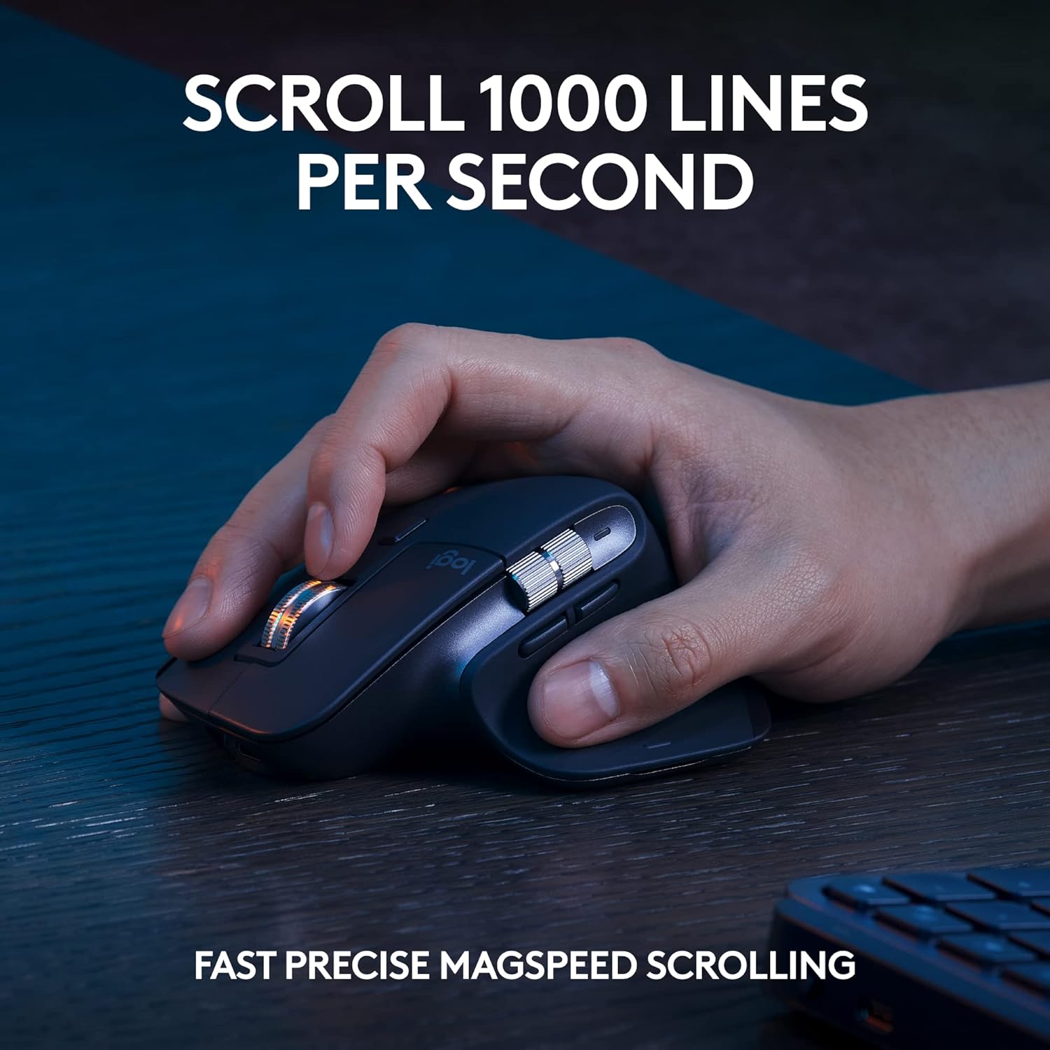 Logitech Master Series MX Keys S Wireless Keyboard and Mouse Combo with Palm Rest