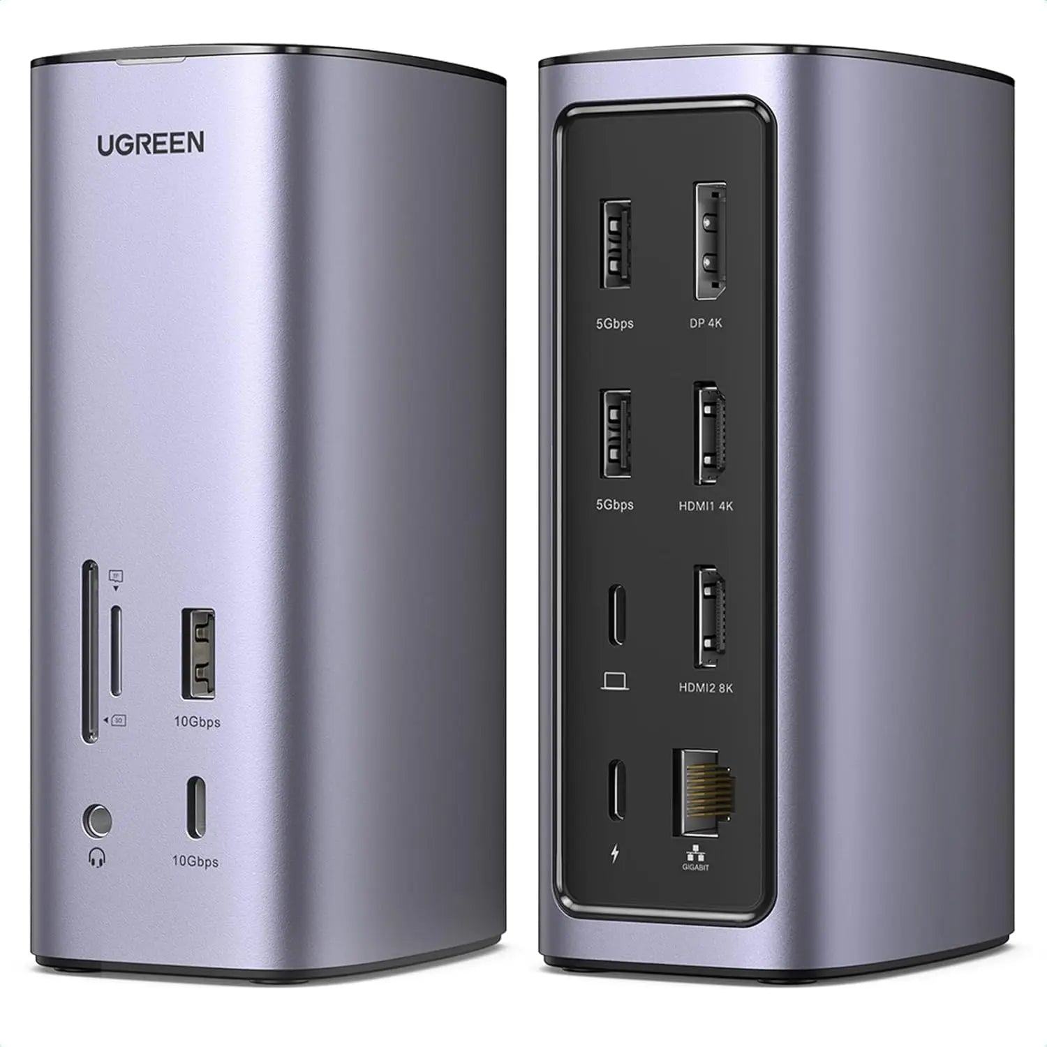 UGREEN 13-in-1 USB-C PD Docking Station HDMI DP 4K 60Hz 8K Triple Display 10Gbps USB-C USB-A 100W Ethernet SD/TF (90325)