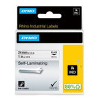 DYMO RHINO IND 24 MM VINYL TAPE WHITE SELF LAMINATED