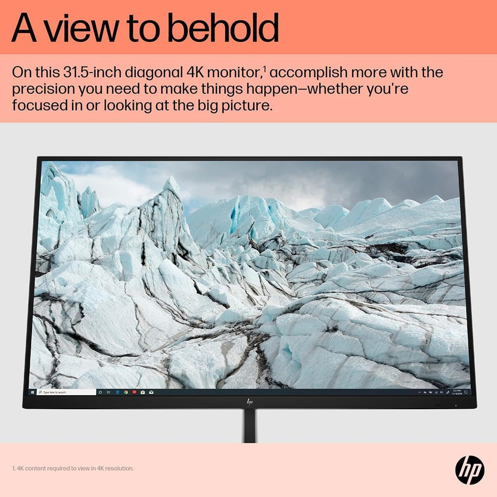 HP E32K G5 31.5" 2160p 4K UHD IPS Panel 99% sRGB Eye Ease USB-C Monitor with Speakers