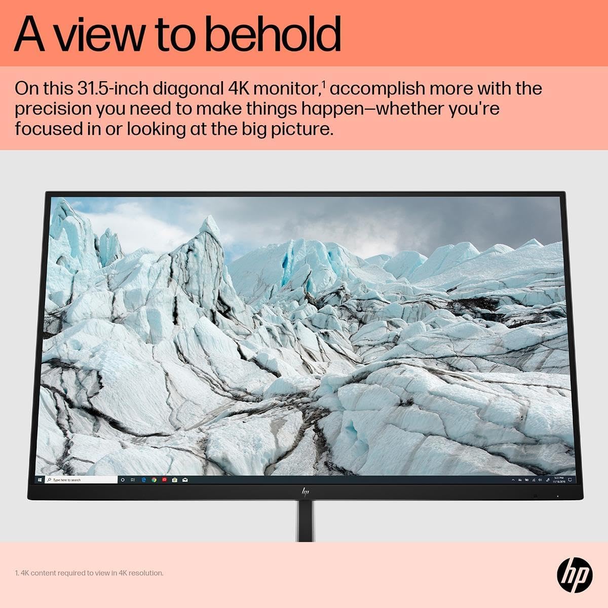 HP E32K G5 31.5" 2160p 4K UHD IPS Panel 99% sRGB Eye Ease USB-C Monitor with Speakers
