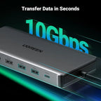 UGREEN 13-in-1 USB-C Hub Triple Display Docking Station 4K HDMI DP 100W PD 10Gbps Ethernet SD TF MacBook Windows 15978