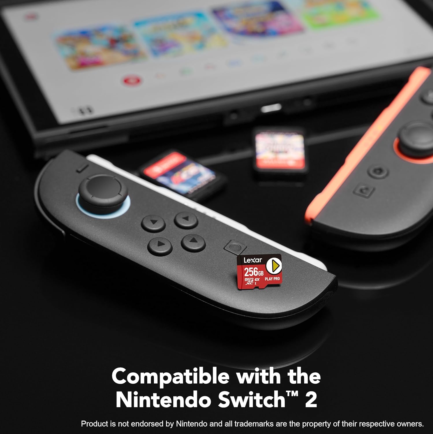 Lexar Play PRO microSD Express Card, UHS-I, C10, U3, V30, Full HD, 4K, Up to 900/600 MB/s Memory Card, Compatible w/Nintendo-Switch 2, ASUS ROG Ally, Steam Deck, Gaming (LMSXPS0256G-BNNNU)