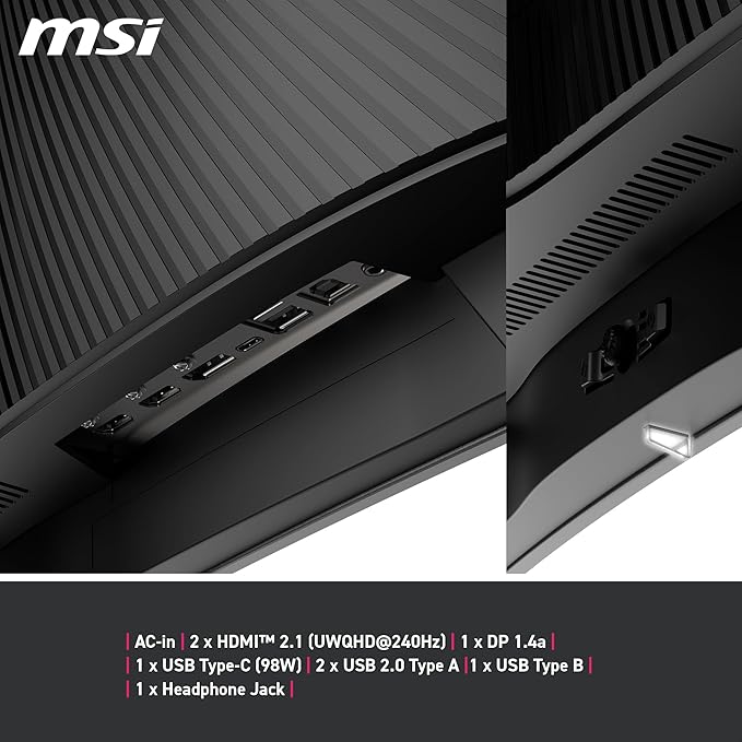 MSI MPG 341CQPX QD-OLED 34" 2K UWQHD 240Hz 0.03ms Curved OLED Gaming Monitor