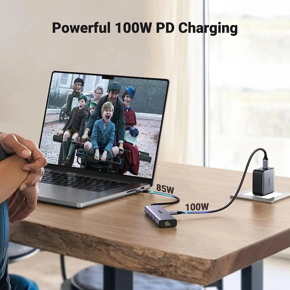 UGREEN 6-in-1 USB-C Multiport Docking Station 1000Mbps Ethernet 4K HDMI 100W PD 3x USB-A 3.0 MacBook iPad Pro Surface Laptop 15598