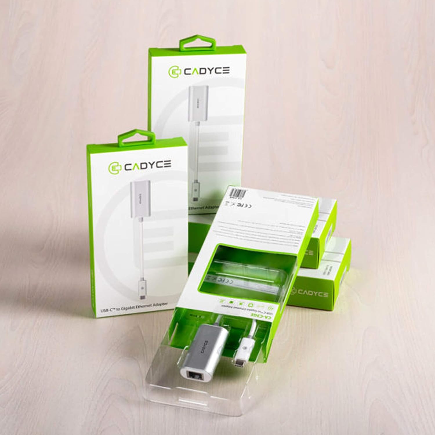 Cadyce CA-C3GE USB-C to RJ45 Gigabit Ethernet Adapter for Windows and Mac OS