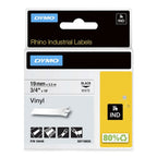 DYMO RHINO IND 19 MM VINYL TAPE WHITE