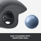 Logitech Ergo M575 Wireless Bluetooth Trackball Mouse for Windows and Mac - Black