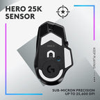 Logitech G502X Lightspeed Wireless Gaming Mouse with Hero 25K Gaming Sensor