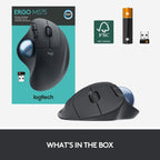 Logitech Ergo M575 Wireless Bluetooth Trackball Mouse for Windows and Mac - Black