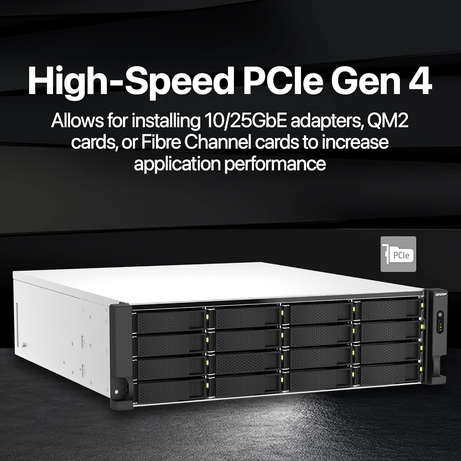 QNAP TS-h2287XU-RP-E2336-32G 22 Bay Dual 10GbE 3U Rackmount Hybrid NAS