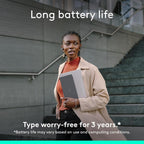 Logitech Keys-To-Go 2 Portable Bluetooth Tablet Keyboard with Built-in Cover - Graphite