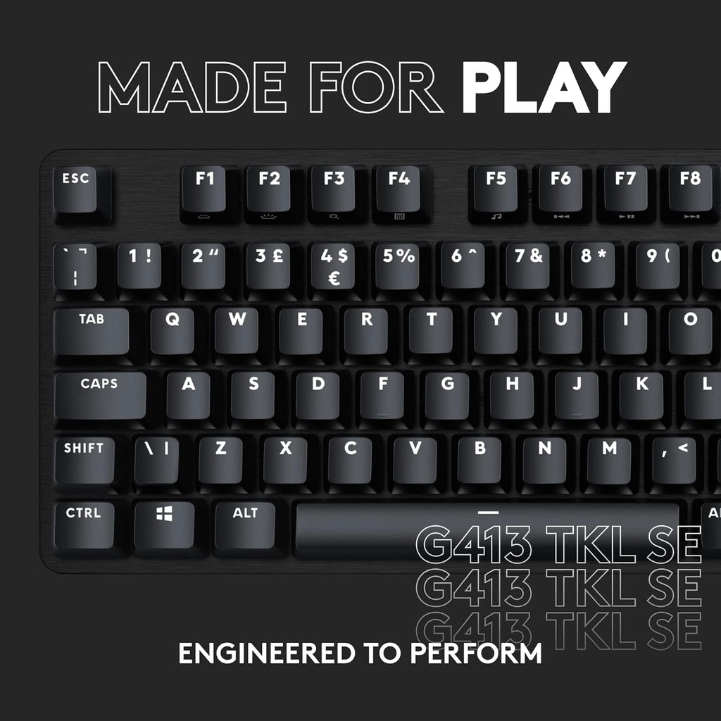 Logitech G413 TKL SE White backlighting Mechanical Gaming Keyboard - Black