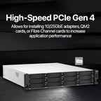 QNAP TS-h1887XU-RP-E2336-16G NAS | 18-Bay Hybrid | 2U Rackmount | Intel Xeon E-2336 | 16GB ECC DDR4 | Dual 10GbE + 2.5GbE | Redundant PSU | 5 Years Warranty