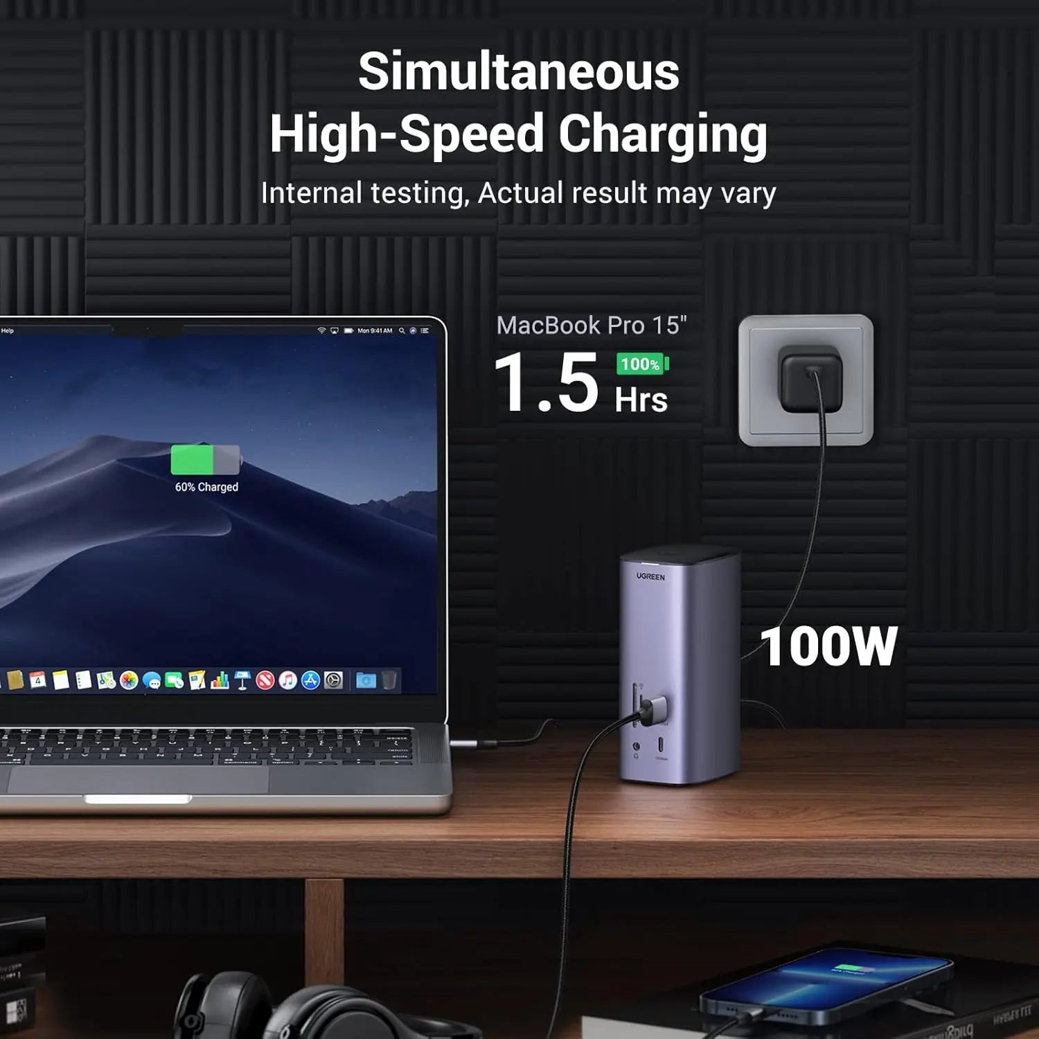 UGREEN 13-in-1 USB-C PD Docking Station HDMI DP 4K 60Hz 8K Triple Display 10Gbps USB-C USB-A 100W Ethernet SD/TF (90325)