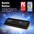 Crucial T500 1TB PCIe 4.0 x4 M.2 Internal SSD with Heatsink