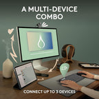 Multidevice setup with computer, tablet, and smartphone on a desk.