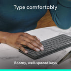 Logitech Keys-To-Go 2 Portable Bluetooth Tablet Keyboard with Built-in Cover - Graphite