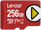 Lexar 256GB Play microSDXC Memory Card, UHS-I, C10, U3, V30, A2, Full-HD & 4K Video, Up to 205/140 MB/s, Expanded Storage for Nintendo-Switch, Gaming Devices, Smartphones, Tablets (LMSPLAY256G-BNSNU)