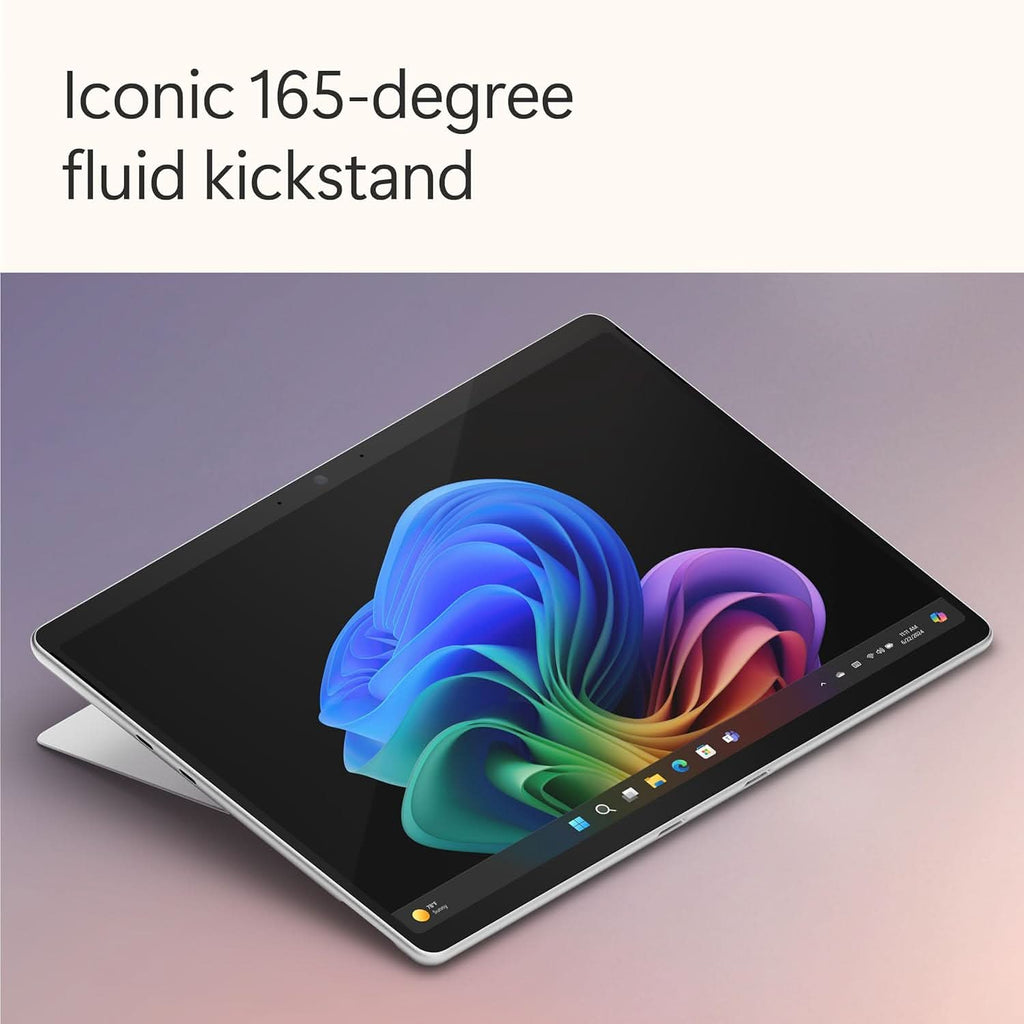 MICROSOFT NEW SURFACE PRO(11TH EDITION) WI-FI-WINDOWS 11 HOME COPILOT + PC -13" OLED PIXELSENSE TOUCHSCREEN -QUALCOMM SNAPDRAGON X ELITE(12 CORE) -16GB RAM -512GB SSD -PLATINUM -ZIA-00014