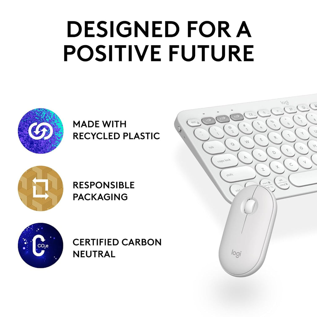 Logitech Pebble 2 Multi Device Bluetooth Keyboard and Mouse Combo