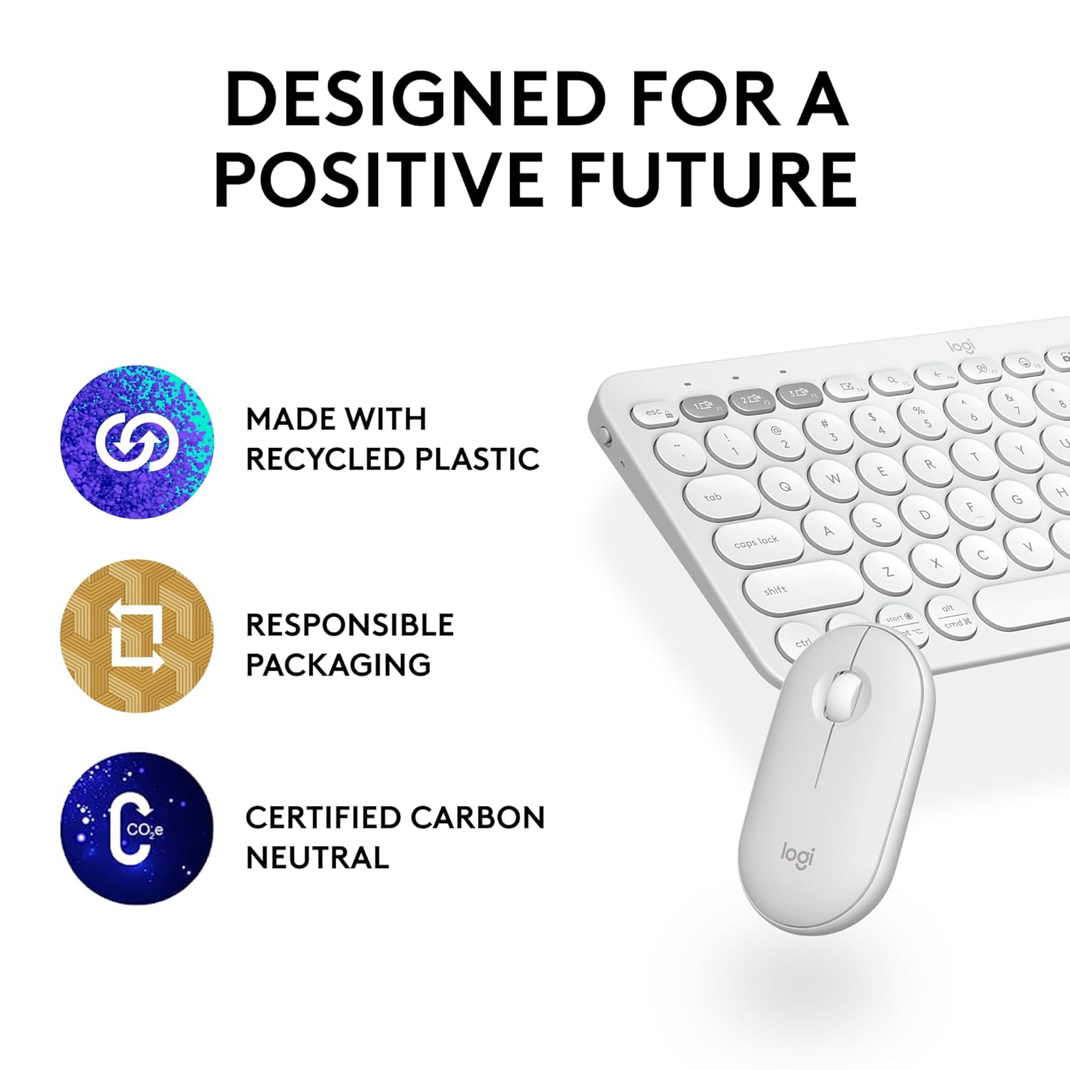 Logitech Pebble 2 Multi Device Bluetooth Keyboard and Mouse Combo
