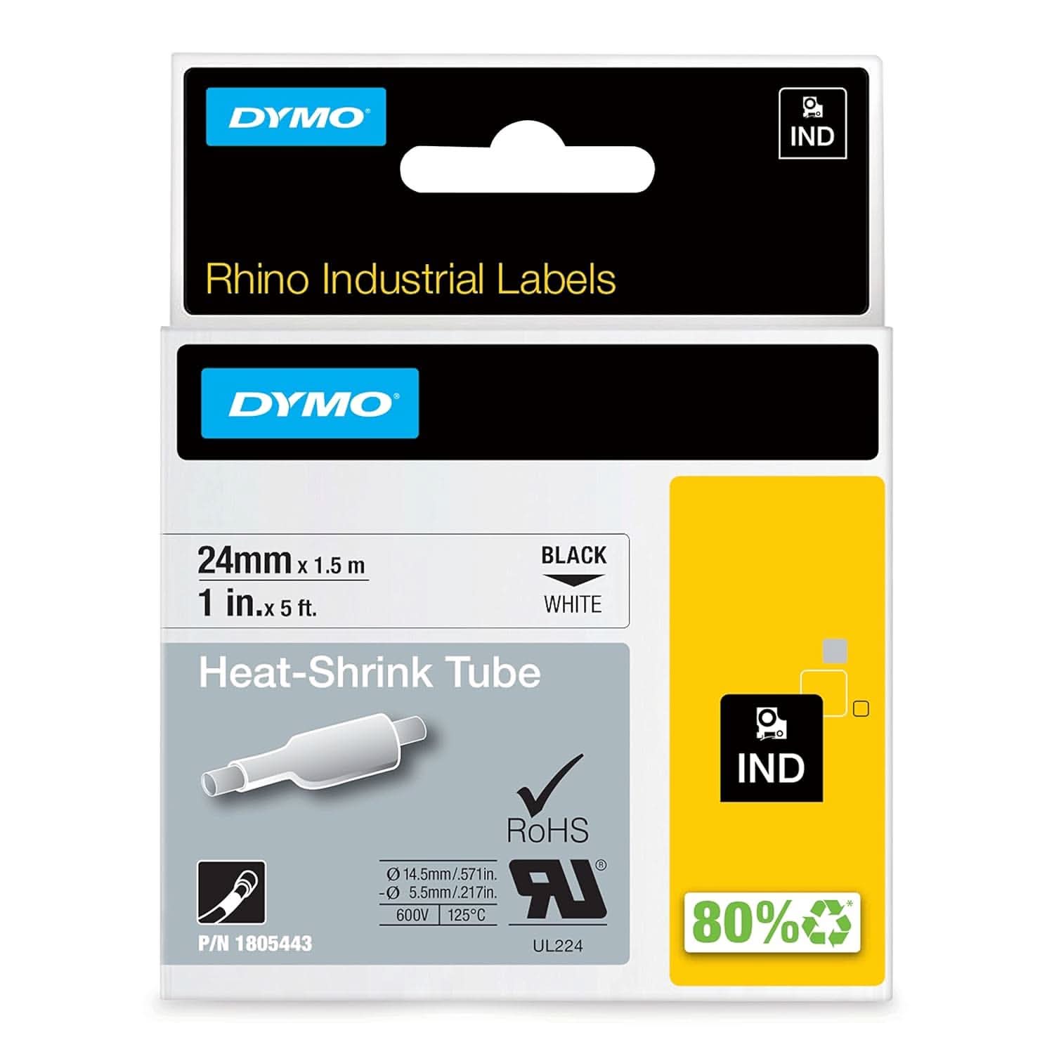 DYMO RHINO IND 24 MM HST WHITE