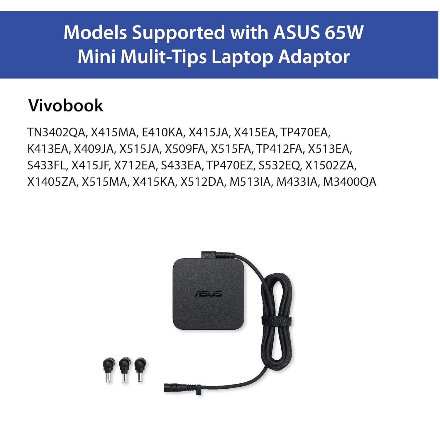 ASUS Original U65W-01 65W 19V 3.42A 4.5mm Laptop Charger Adapter with Power Cord