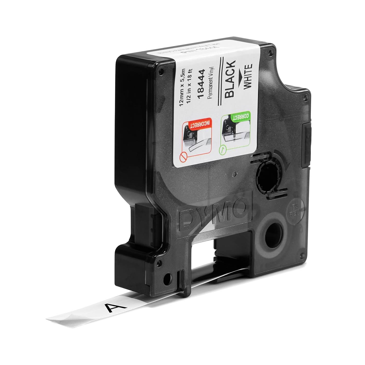 DYMO RHINO IND 12 MM VINYL TAPE WHITE