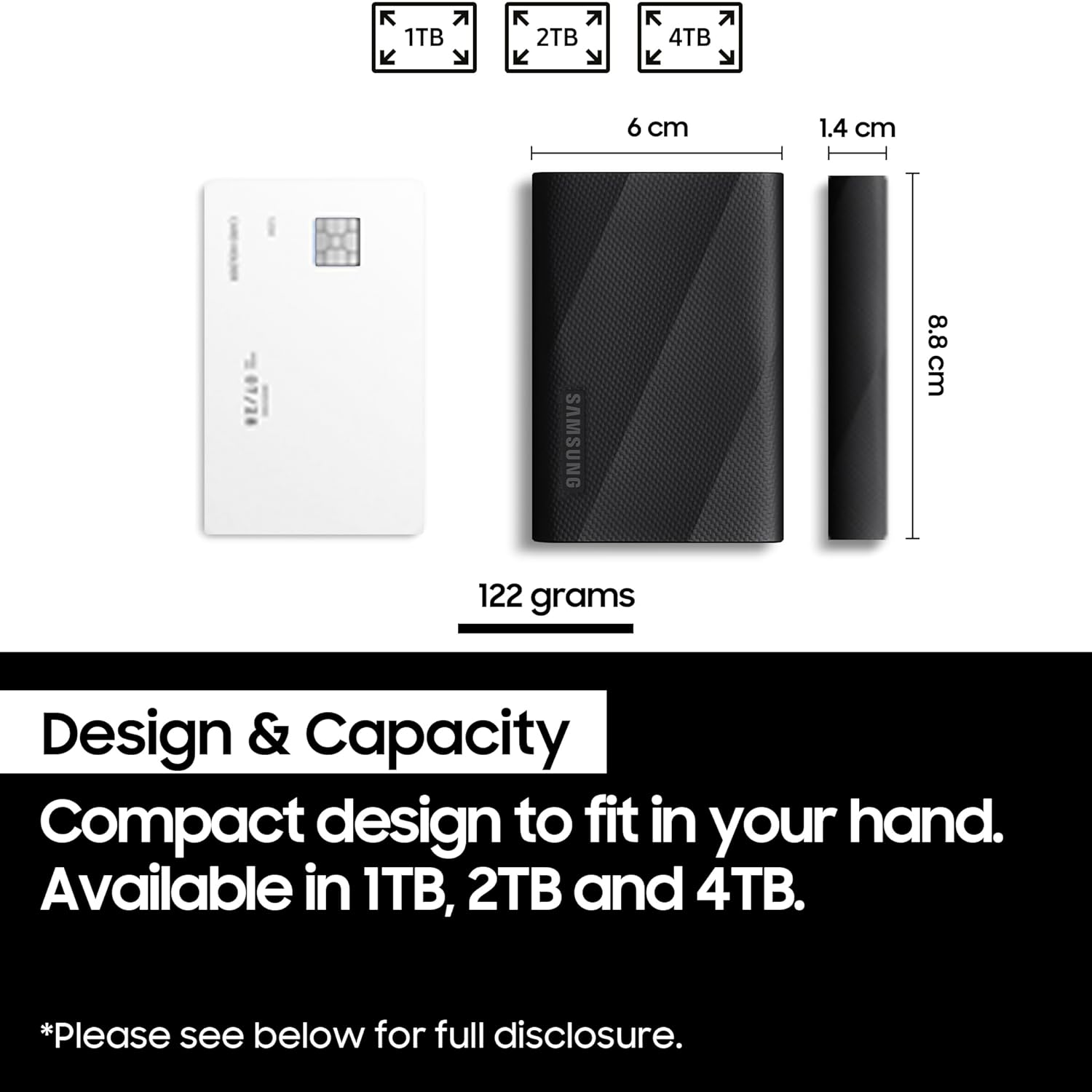 Samsung T9 2TB USB 3.2 Gen2 External Portable Solid State Drive - Black