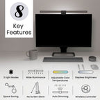 BenQ ScreenBar Halo LED Monitor Light| Lamp with Wireless Controller| Adjustable Brightness and Color Temperature| Eye-Care| No Screen Glare| Space Saving| Curved Monitors| USB