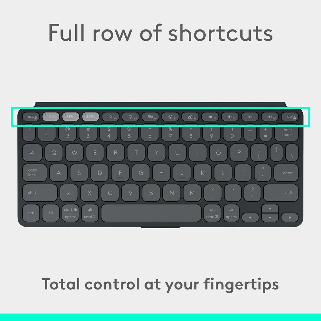 Logitech Keys-To-Go 2 Portable Bluetooth Tablet Keyboard with Built-in Cover - Graphite