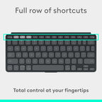 Logitech Keys-To-Go 2 Portable Bluetooth Tablet Keyboard with Built-in Cover - Graphite