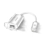 Cadyce CA-C3GE USB-C to RJ45 Gigabit Ethernet Adapter for Windows and Mac OS