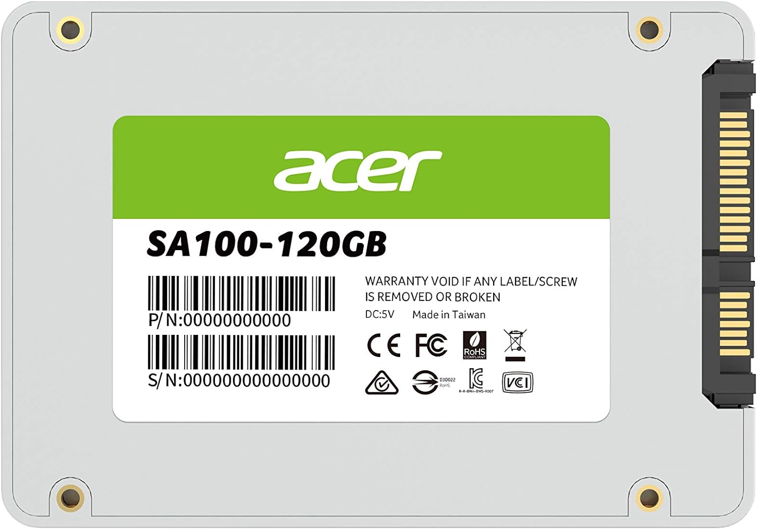 Acer SA100 120GB 3D NAND SATA 2.5-inch Internal SSD