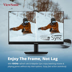 ViewSonic 22 Inch Full HD IPS 100Hz Adaptive Sync Flicker Free sRGB Eye-Care Technology Monitor