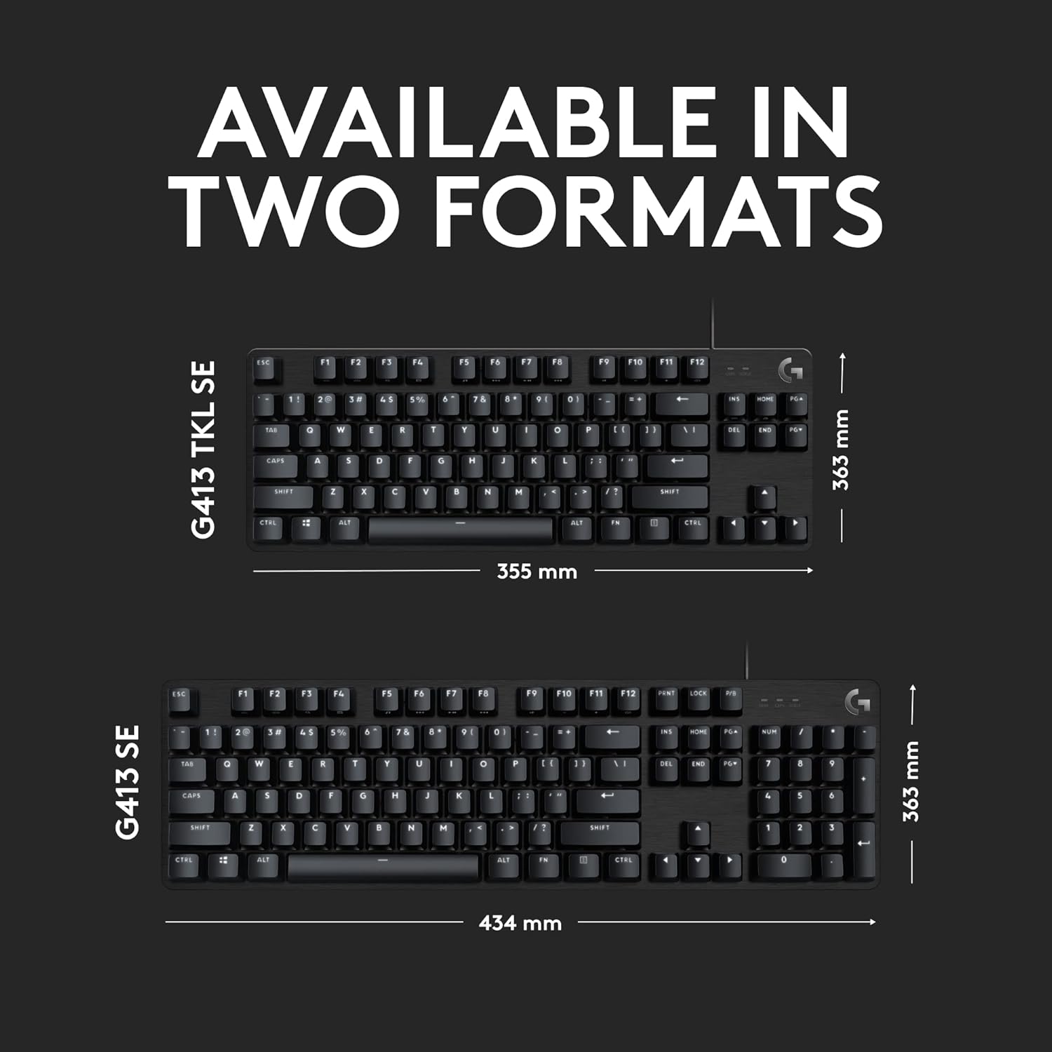 Logitech G413 SE Anti Ghosting Full Size Mechanical Gaming Keyboard - Black
