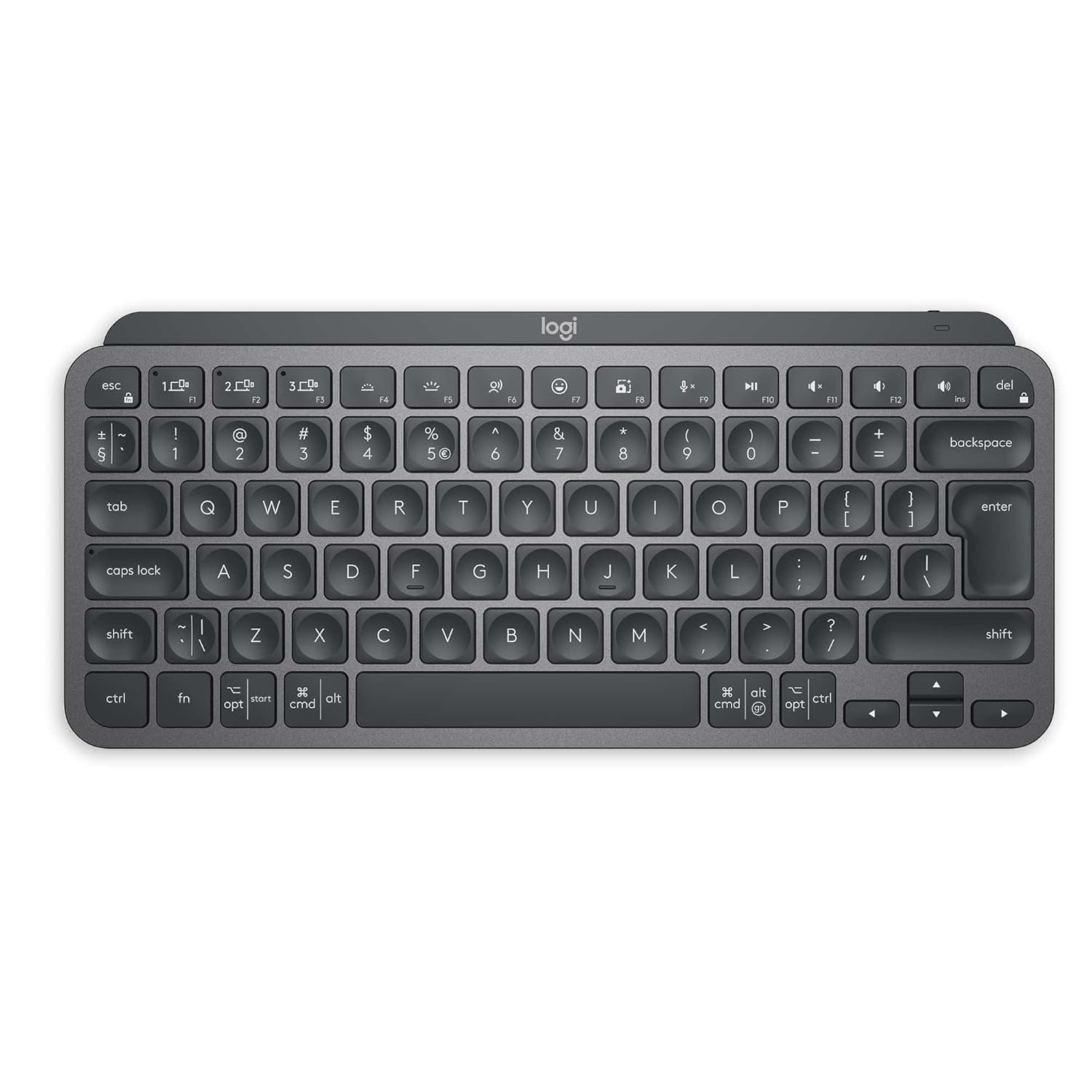 Logitech keyboard on a white background