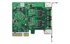 Computer network adapter card on a white background
