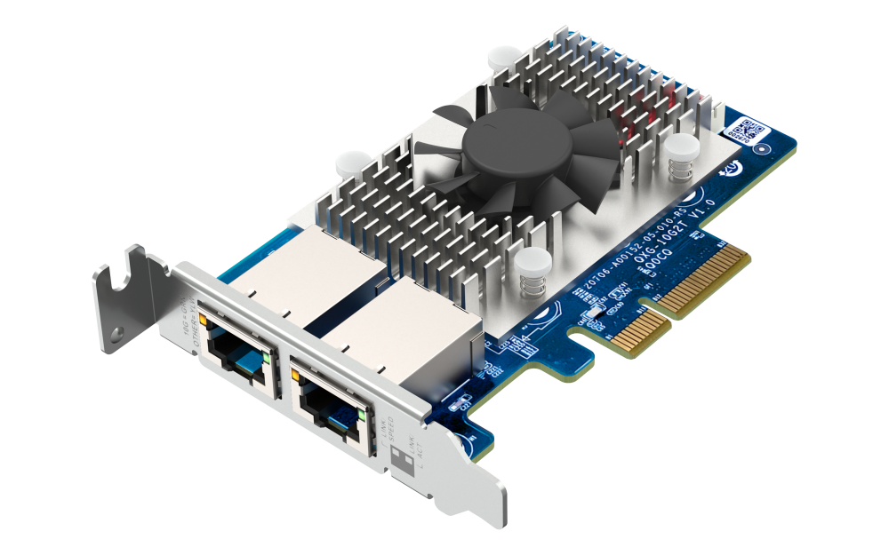 QNAP QXG-10G2T Dual Port 10 GbE (RJ45) Network Expansion Card