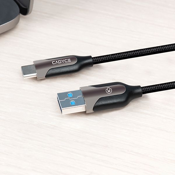 Two USB cables with 'Cadyce' branding on a light background