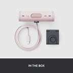 Logitech Brio 500 Full HD 1080p Webcam with Noise Reducing Mics - Rose